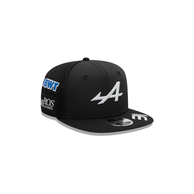 New Era Atlanta Braves MLB 9FORTY A-Frame Nylon Snapback Hat In Black