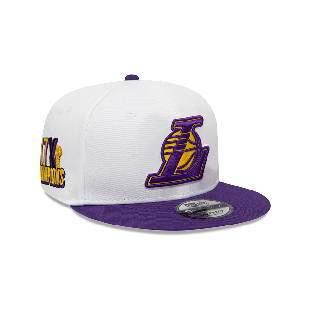 New Era NBA White snapback Gorra Los Angeles Lakers All Over Patch 9FIFTY White Purple Snapback Hatstore