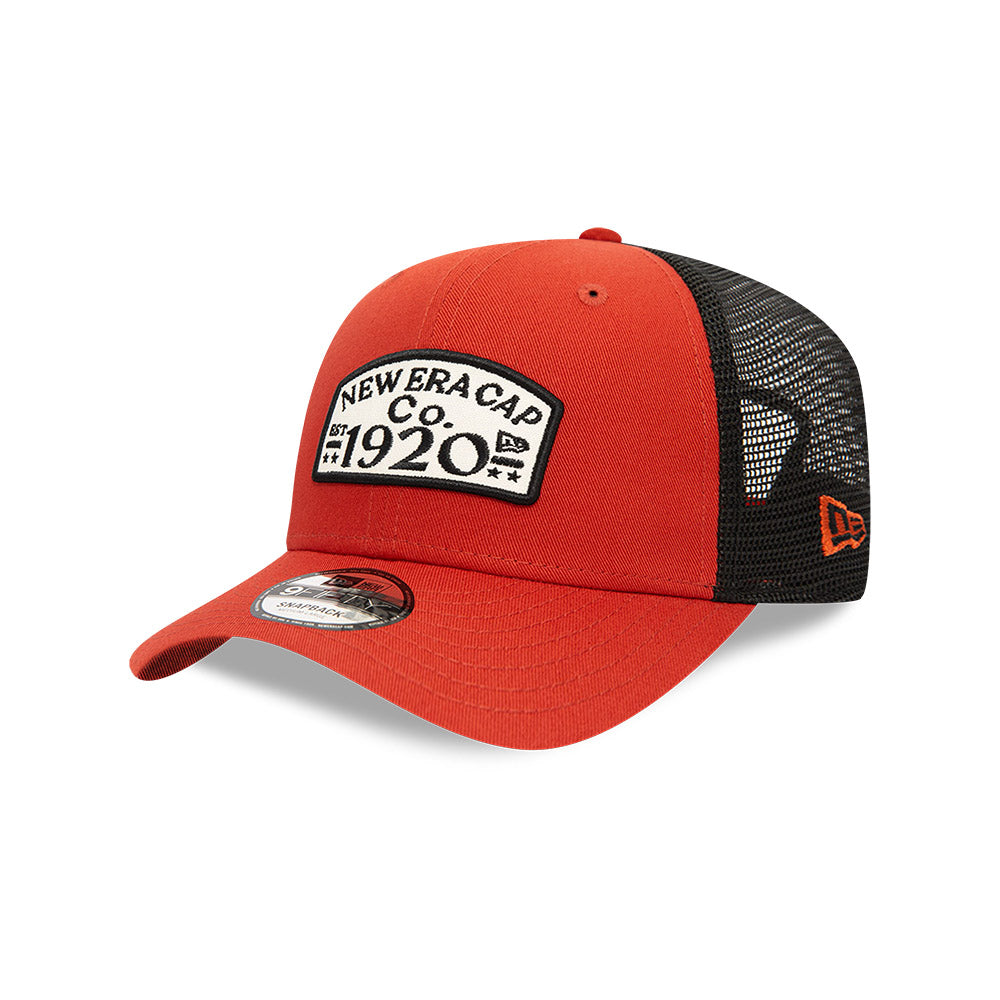 New Era 9Fifty Stretch Cap Rubber Badge - Zwart/Wit - Verstelbaar