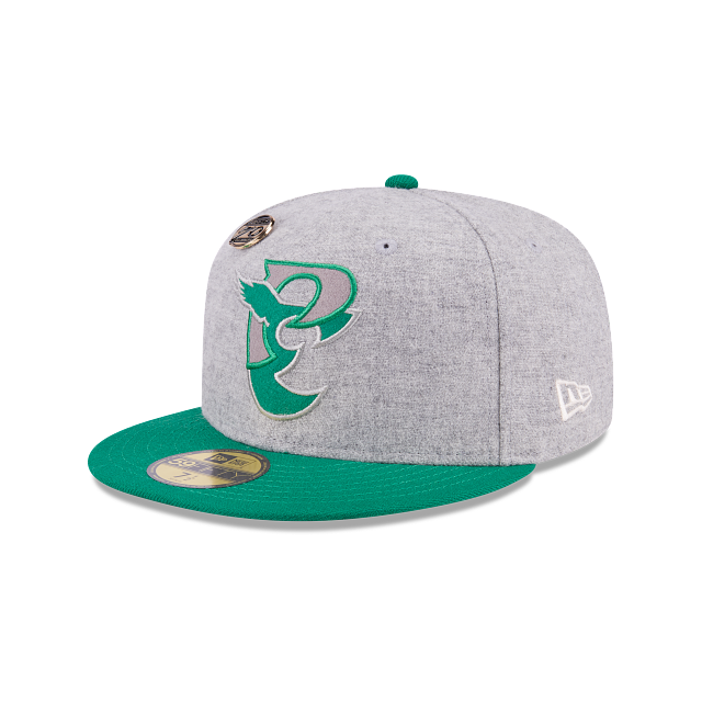 Gorra New Era 59FIFTY Con Parche Hexagonal - Colaboración Exclusiva New Era X CapSpin - Corona Heather Indigo Y Visera De Ante