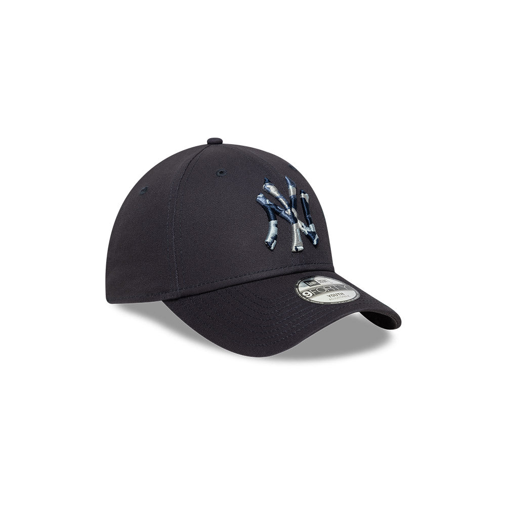 Cappellino New Era 9FORTY New York Yankees: Mimetica Infill, Navy - Taglia Unica Uomo