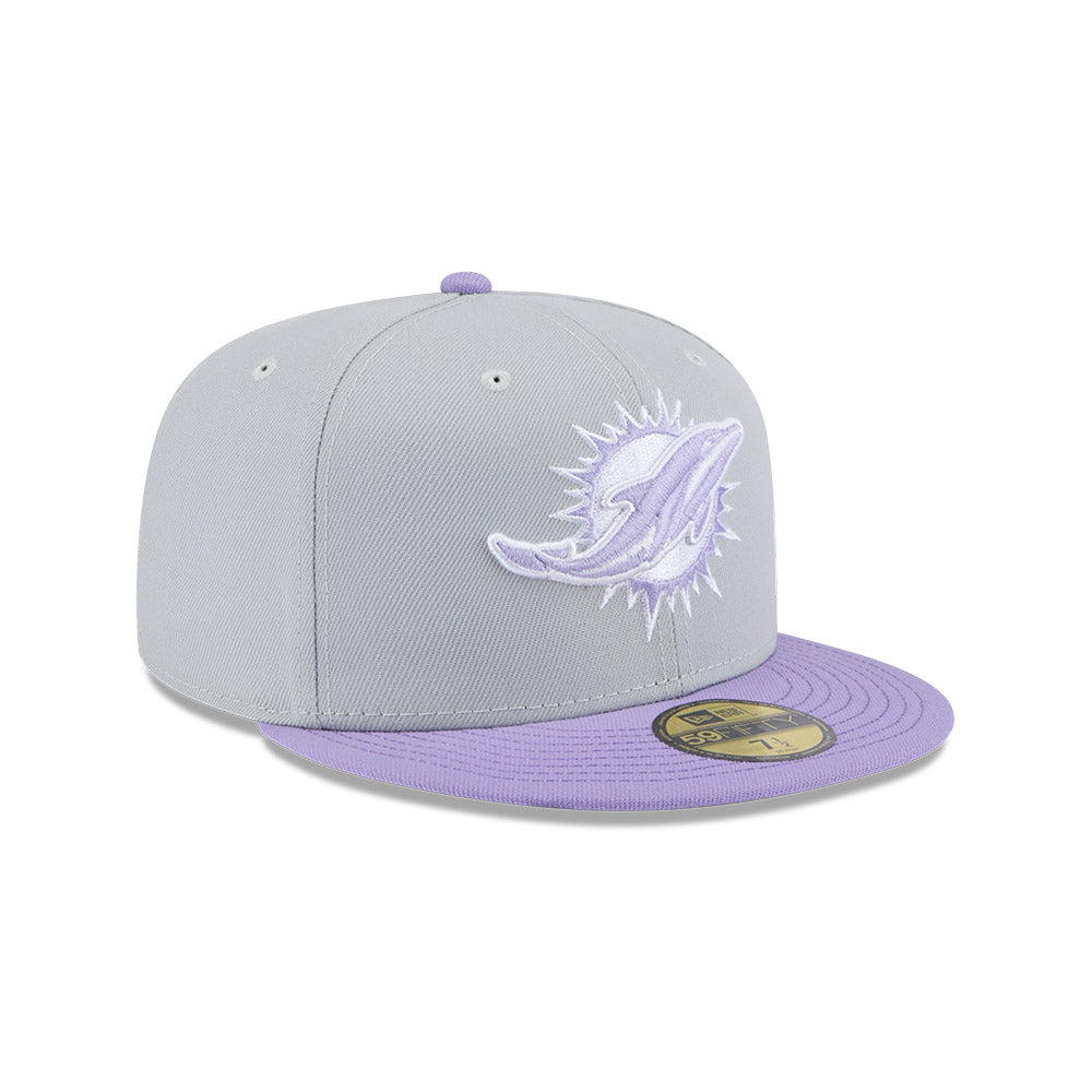 Gorra Plana de Miami Dolphins Purple Logo NFL Color Pack 59FIFTY