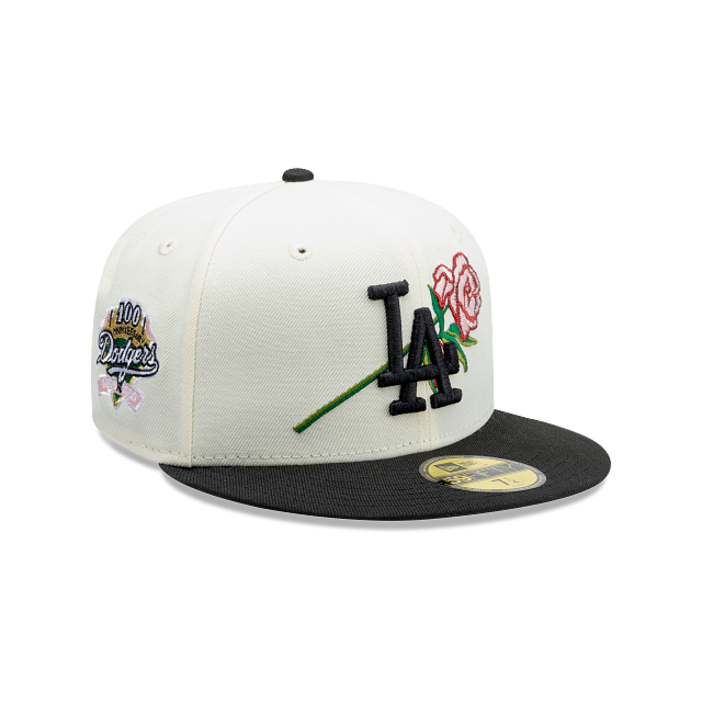 Los Angeles LA Dodgers Hat Men 7 3/8 Blue Brown 59Fifty New Era MLB Fitted